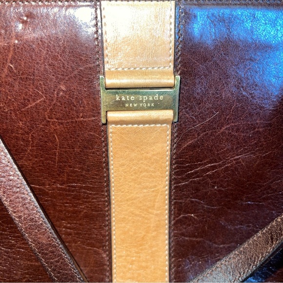 Vintage Kate Spade Leather Brown Purse Y2K shoulder bag - Picture 2 of 8